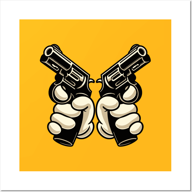 Toon Revolvers Wall Art by Woah_Jonny